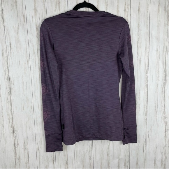 Prana purple long sleeve emblem top - Picture 8 of 8